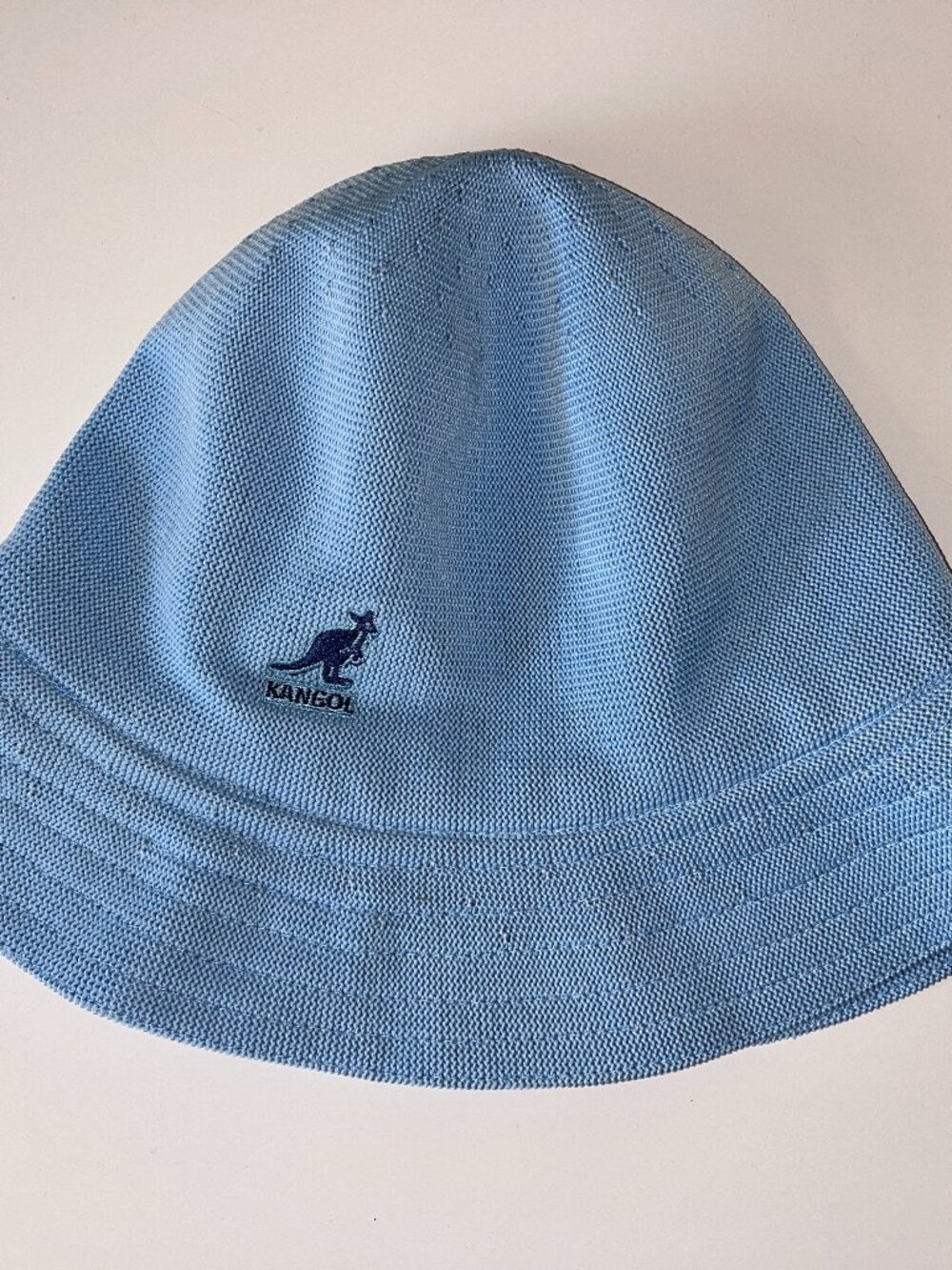Kangol Tropic Casual light blue bucket hat logo knit L/XL